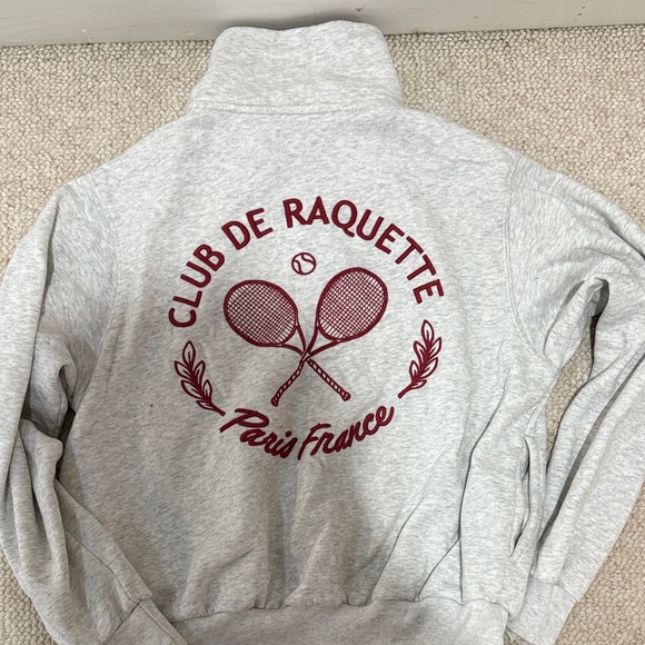 Hollister Light Gray Zip-Up Hoodie - Picture 3 of 3